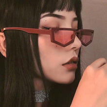 New 2019 Personality vintage Polygon small frame sunglasses women men trendy Concave shape sun glasses shades balck red lens 2024 - buy cheap