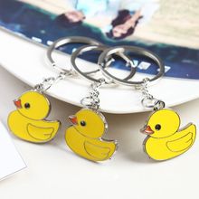 60 pcs/lot New arrival lovely little Duck key chain fashion yellow duck Men Women keyring key chain Jewelry Gift For men women 2024 - buy cheap