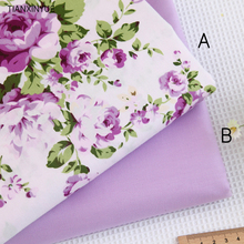160*100cm choose color 100% cotton fabric Purple flower bedding cloth DIY Patchwork Sewing pillow quilting fabrics 2024 - buy cheap