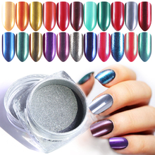 Magic Mirror Nail Glitter Chrome Pigment Powder Dust Silver Gold Red Paillette Flakes Manicure Holo Nail Decoration SADP01-16 2024 - buy cheap