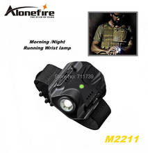 Светодиодная лампа ALONEFIRE M2211 CREE XPE R2, модель 5, со встроенным аккумулятором, наручная лампа с утренним/ночным бегом, тактический фонарик, фонарик с кабелем 2024 - купить недорого