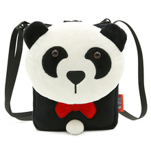 Bolso pequeño con solapa para bebé, Bolsa pequeña de felpa suave de tela, diseño de Panda de dibujos animados para niños y niñas, bandolera 2024 - compra barato