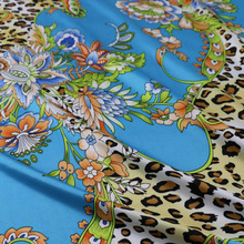 Цветок леопард швейная ткань сатин шармёз ткань мягкий глянцевый материал Diy подкладка ремесло цветок ткань 2024 - купить недорого