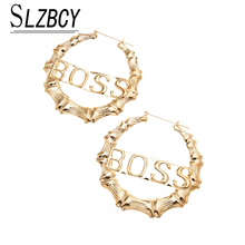 New Punk Big Round Circle Cuff Hoop Earrings Pure Gold Color Boss Twisted Hoop Earrings for Women ZA Jewelry Accessories 2024 - buy cheap