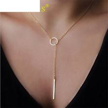 Best seller fashion Hot Womens Y Shaped LOVE Circle Style Chain Jewelry Necklace Collier2017 Oct20 2024 - buy cheap