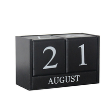 Wood Calendar DIY Agenda Block Planner Desktop Calendar Organizer Block Stand Home Office Decor Wooden Perpetual Calendar 2024 - buy cheap