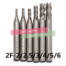 Free Delivery 6pcs/set 2/3/4 Flutes End Mill Diameter 2mm-6mm Router Bit Set Straight Shank Milling Cutter CNC Tools 2024 - buy cheap