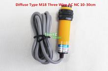 5 uds. Tipo difuso M18 tres cables AC NC 10-30cm Sensor fotoeléctrico de distancia de detección Sensor óptico E3F-DS30Y2-3 2024 - compra barato