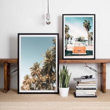 Summer beach tropical decoration waterproof surf notes palm tree Still Life canvas painting For Living Room Unframed 2024 - buy cheap