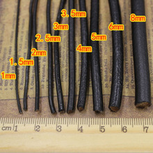 2meter Black/brown Leather Bracelet Findings 1/1.5/2/2.5/3/4/5/6MM Round Jewelry Cord String Rope DIY Necklace Bracelet Making 2024 - buy cheap