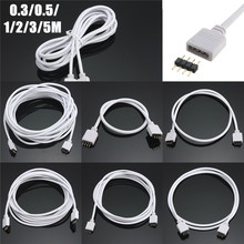 30/50/100/200/300cm 4Pin Female Light bar extension Wire Extension Wire Cable Cord Connector LED Strip Light And Male Plug 2024 - buy cheap