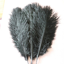 ¡Venta al por mayor! Lote de bonitas plumas de avestruz, color negro, 20-25 cm / 8-10 pulgadas, decoración para celebración de boda, 100 Uds. 2024 - compra barato