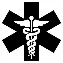 9.5*9.5CM Medical Symbol Car Sticker Decals Motorcycle Decals Waterproof Car Styling Car Accessories Black Silver C2-0473 2024 - buy cheap
