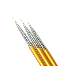 3 шт./компл. ультратонкая золотая ручка для дизайна ногтей 3D, живопись из линий, профессиональный набор инструментов для нанесения УФ-гель-лака 2024 - купить недорого