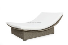 Elegante design de móveis de vime ao ar livre espreguiçadeira sofá cama 2024 - compre barato