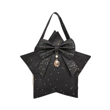 Милая сумка на плечо в форме звезды, сумочка для девочек, мини сумки через плечо, индивидуальная Сумочка, модная сумка-мессенджер на цепочке с блестками 2024 - купить недорого