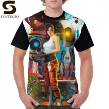 Camiseta con estampado de Portal 2 para hombre, camisa bonita de poliéster de manga corta, 5x 2024 - compra barato