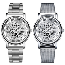 A Pair Watches Set SOXY Watch 2020 Skeleton Wrist Watch Men Simple Style Men Women Unisex Quartz Watches Hollow Watches 2 PCS 2024 - buy cheap