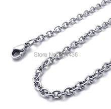 Free shipping 2mm O shape 316L stainless steel pendant necklaces chains men women's DIY Jewelry Accessory wholesale 50pcs 2024 - buy cheap