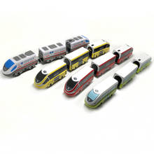 Free Shipping RRC EMU Electric Train Set Wooden track car Children transport toy Compatible with wooden rail BIRO track 2024 - buy cheap