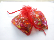 Bolsas de regalo rojas para joyería, bolsas de Organza con asas, bolsa de hilo de embalaje, para boda, Navidad, cumpleaños, 10x15, 100 Uds. 2024 - compra barato