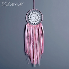 Новый модный подарок, индийский розовый кружевной Ловец снов, ветряные колокольчики, подвеска в виде пера, Ловец снов, подарок Amor150704006 2024 - купить недорого