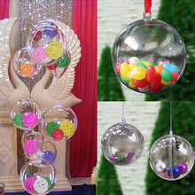 1pc Romantic Design Christmas Decorations Ball Transparent Can Open Plastic Christmas Clear Bauble Ornament Gift Present 2024 - buy cheap