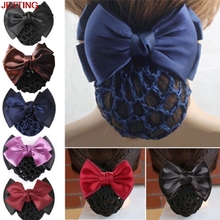1pc Stylish Floral Lace Satin Bow Barrette Lady Hair Clip Cover Net Tulle Bowknot Bun Snood Women Hairgrips Hair Accessories 2024 - buy cheap