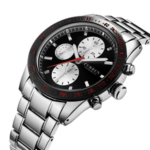 Curren relógio de pulso de aço masculino, relógio de quartzo esportivo totalmente em aço para negócios casual à prova d'água 2024 - compre barato