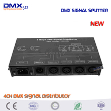 Colornie-repetidor de sinal dmx512, 4 canais, amplificador/divisor/dmx, 4 portas de saída, distribuidor de sinal 2024 - compre barato