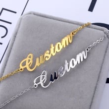 Pulsera personalizada con nombre para mujeres y niños, abalorios hechos a mano, joyería grabada, escritura a mano, mensaje de amor, regalo personalizado 2024 - compra barato