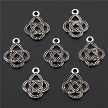 50pcs  Zinc Alloy  Silver Color Chinese Knot DIY Charms Pendants Fit Bracelet Necklace Jewelry Making A2661 2024 - buy cheap