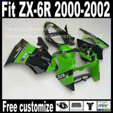 Hot Sale fairing kit for Kawasaki ZX-6R Fairings 2000 2001 2002 green black motobike Ninja 636 ZX-6R 00 01 02 FA65 2024 - buy cheap