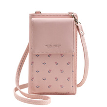 Mini bolso cruzado con estampado de flores para mujer, bandolera de hombro femenina de cuero Pu, monedero pequeño para teléfono de mujer 2021 2024 - compra barato