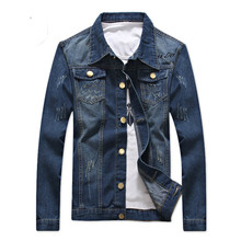 Mens Denim Jacket Hip Hop Bomber Jacket Men Solid Casual Slim Quality Coats Streetwear Cowboy Mens Jean Jacket Chaqueta Hombre 2024 - buy cheap