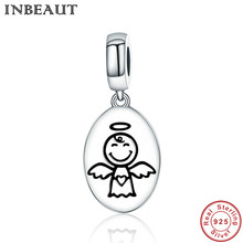 INBEATU Fashion Beads Chain Bracelet Charm 925 Sterling Silver Cute Guardian Angel Necklace Pendant Charms fit Trendy Bracelets 2024 - buy cheap