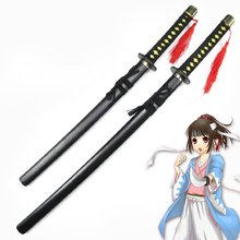 Аниме Hakuouki Okita Souji деревянный меч Косплей Реквизит Okita Souji меч представление реквизит для Хэллоуина и Рождества 2024 - купить недорого