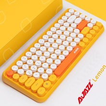 Ajazz-teclado inalámbrico multidispositivo Steam Punk para teléfono móvil, tableta, portátil, 2 teclas redondas, Universal, Bluetooth, 308 2024 - compra barato
