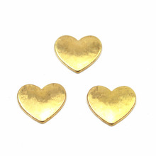 Hot Sale 20pcs/lot Enamel Simple Heart Gold Floating Charms For Living Glass Floating Lockets Necklace Bracelet Jewelry 2024 - buy cheap