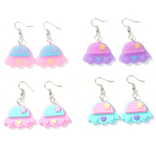1Pair Fashion Women Drop Earrings Resin  Spaceship Crafts For Birthday Gift Child  Girls Teens Jewelry 2024 - buy cheap