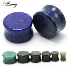 Alisouy-2 uds. De tapones de piedra para los oídos, expansores para oreja, Piercing para la oreja, pendientes, Piercing para la carne, joyería para el cuerpo 2024 - compra barato