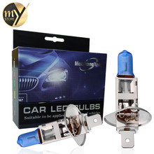 Lâmpadas halógenas para farol de carro, 2 peças, h1 55w 12v, branco, super brilhante, vidro de quartzo, luzes para automóvel 2024 - compre barato