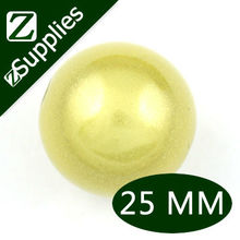 60pcs/lot Light Yellow Round 3D illusion Miracle Round Beads, 25mm Loose Acrylic Beads For Jewelry Perle Magique 2024 - buy cheap
