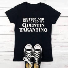 Футболка с надписью и надписью Quentin Tarantino, Повседневная футболка с круглым вырезом, высокое качество, Забавные топы, одежда, футболка, подарки 2024 - купить недорого