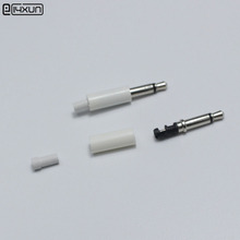 2pcs 3.5mm mono headset plug with tail 2 pole 3.5 mm audio plug Jack Adaptor connector for iphone white 2024 - buy cheap