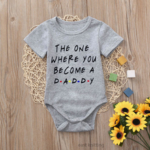 DERMSPE 2019 Fashion Baby Boys Girls Cotton Rompers Summer Short Sleeve Letter Print Thin Section Newborn Baby Clothes Gray 2024 - buy cheap
