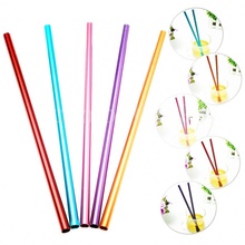 New 2pcs Reusable Rainbow Drinking Straw High Quality Metal Aluminum Drinking Straws Home Bar Party Supplies Decor AA 2024 - buy cheap