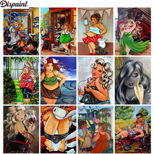 Dispaint Full Square/Round Drill 5D DIY Diamond Painting "Cartoon fat woman" 3D Embroidery Cross Stitch 3D Home Decor Gift 2024 - buy cheap