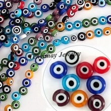 Venta al por mayor 500 piezas 6mm oblato cuentas de vidrio cuentas de ojo de Color mezclado para DIY envío gratis 2024 - compra barato
