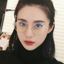 SamjuneNew Arrival Women Round Clear Frame Eyeglasses Transparent Gold Glasses Metal Vintage Prescription Eyewear Eyewear 2024 - buy cheap